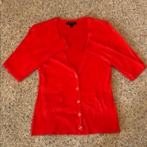 J Crew Red Cardigan